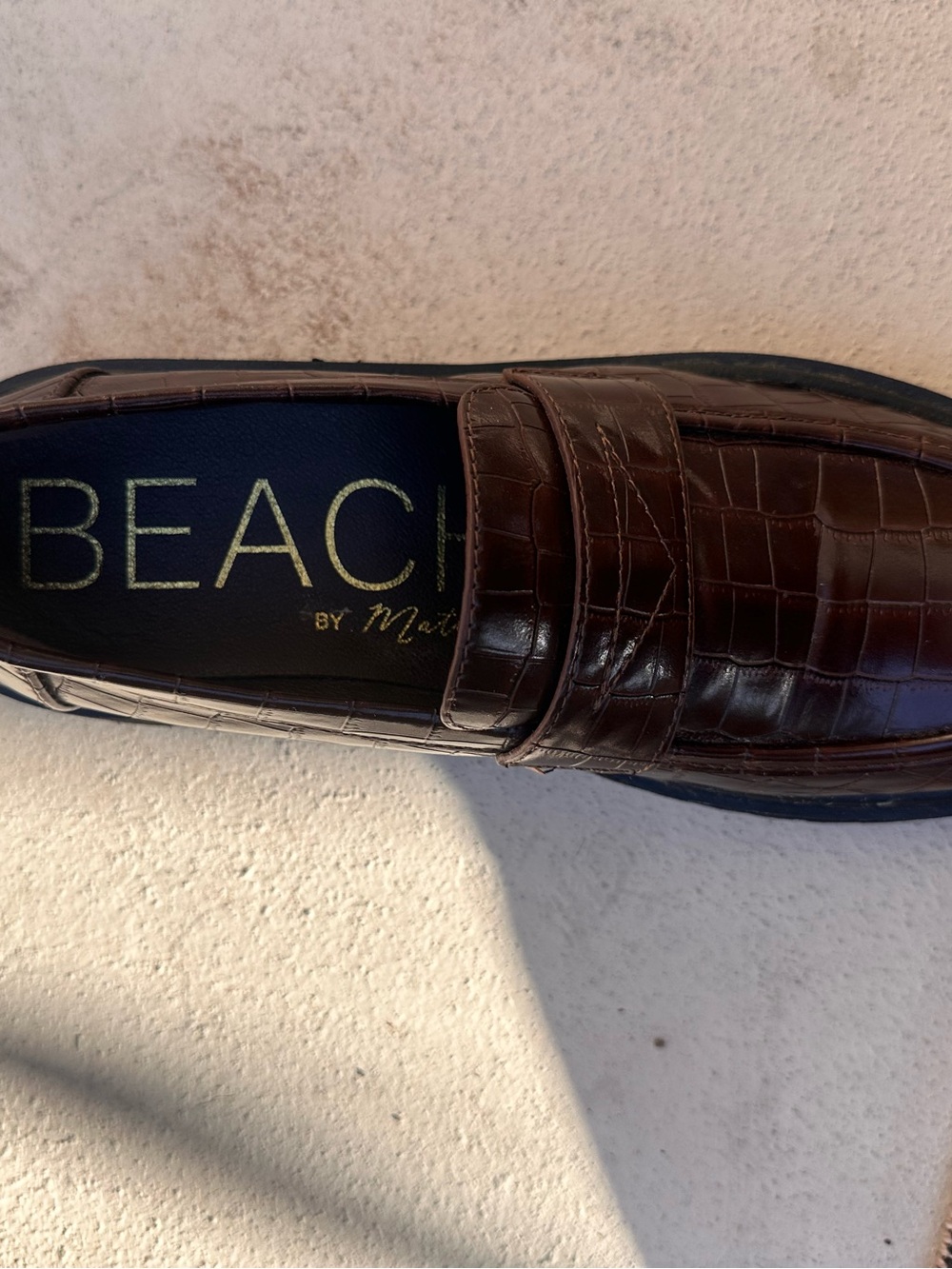 Womens Beach by Matisse "Laguna" Brown Crocodile Skin Loafers Cottagecore - Picture 3 of 4